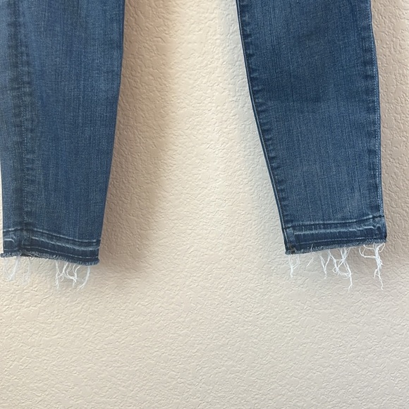 J Crew Denim Jean Pants 9 Inch High Rise Toothpick Distressed Blue size 27 - Picture 5 of 10